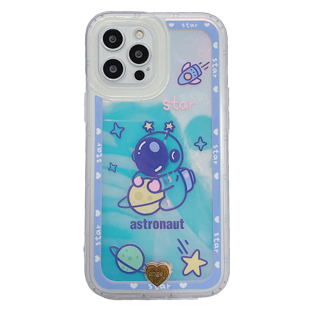 New Love Laser Couple Astronaut Phone Case