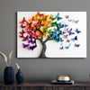 1pc Wooden Framed Canvas Painting Vibrant Butterfly Leaves Tree Artwork for Office Home and Living Room Decoration