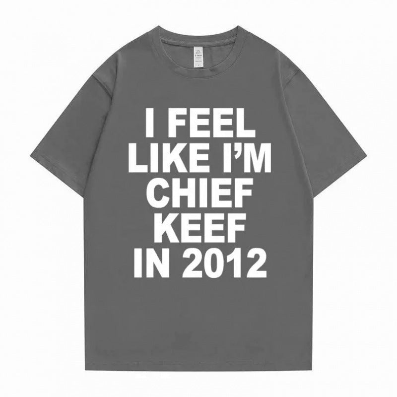 Men's Printed Cotton Short-sleeved T-shirt
