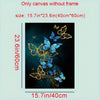 3pcs Golden Canvas Butterfly Leaves Wall Art for Living Room Decor - Elegant and Stylish, 15.7x23.6in/40cmx60cm