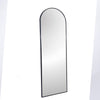 Black 63x20 Inch Metal Arched Bracket Full-length Mirror