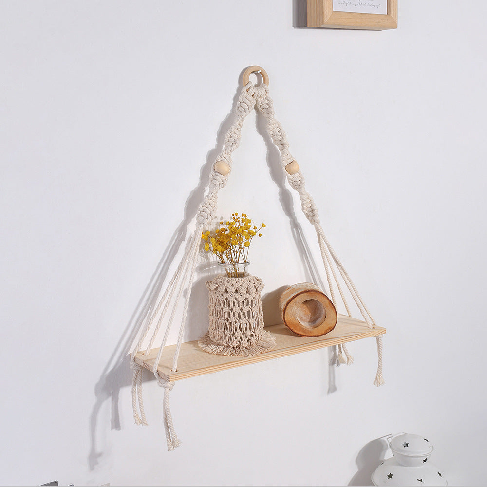 Tassel Leaf Woven Tapestry Rack Decoration Storage