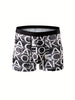 8pcs Men's Breathable Boxer Briefs - Comfort Stretch, Letter Print Design, Casual & Sporty Underwear