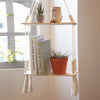 Hand-woven Double-layer Wooden Bead Tassel Storage Rack