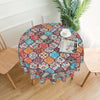 1pc Boho Round Tablecloth 60 Inch, Bohemian Circle Table Cloth, Stain Resistance, Water Repellent And Wrinkle-Free, Colorful Table Cover Decor For Home Kitchen Dining Party Patio Indoor And Outdoor Use
