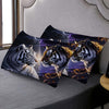 3pcs Modern Tiger Print Comforter Set - Digital Print Quilted Bedding with Zipper Closure, Machine Washable, Polyester, for All Seasons - Ideal for Hotel, Bedroom, Guest Room, and Dorm Decor (1 Comforter Set + 2 Pillowcases, No Duvet Insert Included)