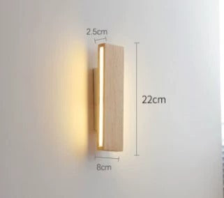 Solid Wood Bedroom Bedside LED Wall Lamp