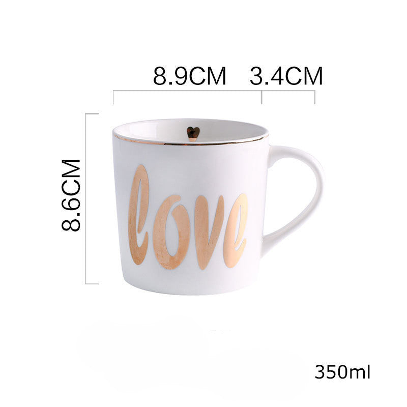 Ceramic Painted Gold Mug Cups For Men And Women