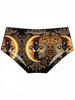 3pcs Sun & Moon Goddess Cartoon Print Briefs for Women - Stretchy, Breathable Quick-Dry Panties with Low Waist Design