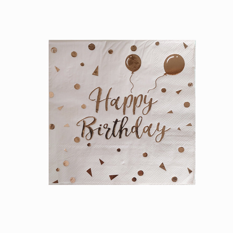 Disposable Balloon Bronzing Tissue Paper Napkin 33x33 Tissue Paper