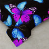 3pcs Fashion Comforter Set (1*Comforter + 2*Pillowcase, Without Core), Purple And Blue Butterfly Print All Season Bedding Set, Soft Comfortable And Skin-friendly Comforter For Bedroom, Guest Room