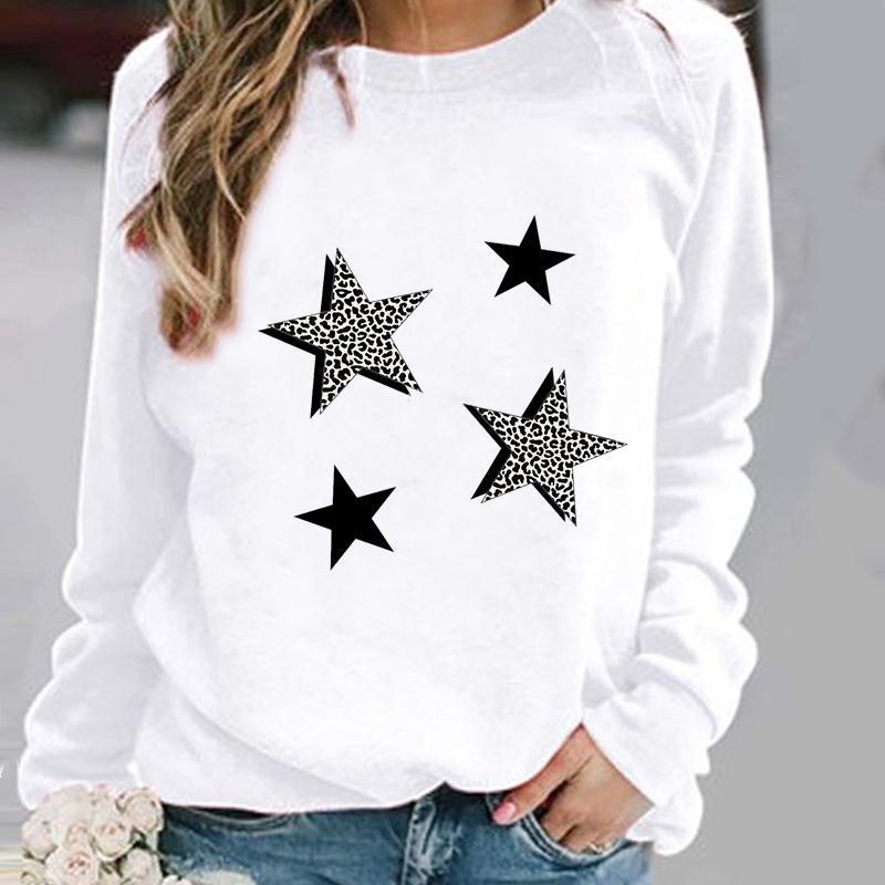 Women's Fashion Casual Round Neck Geometric Pattern Printed Sports Sweater