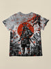 Men's Soldier Print T-shirt, Casual Short Sleeve Crew Neck Tee, Men's Clothing For Outdoor