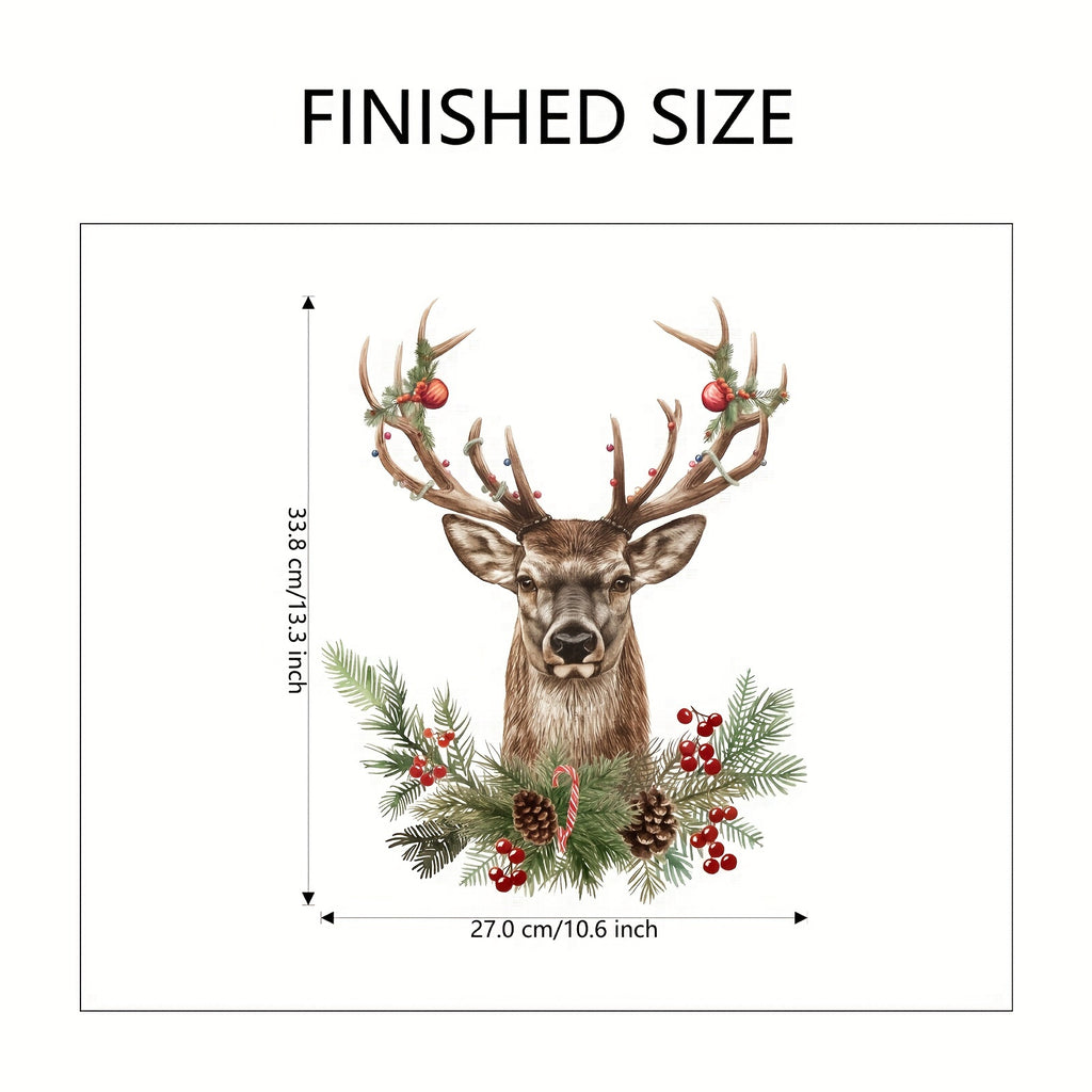 Vinyl Reindeer Christmas Wall Stickers - Elk Decals for Home, Party, and Window Decor - Festive Holiday Wall Art for Christmas Celebrations