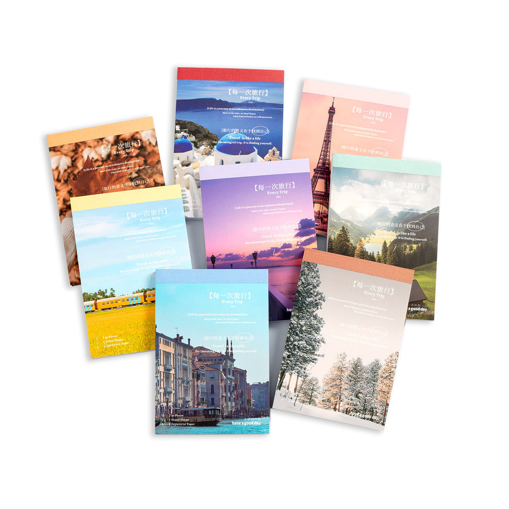 Each Trip Series Travel Theme Journal Decorative Source Material