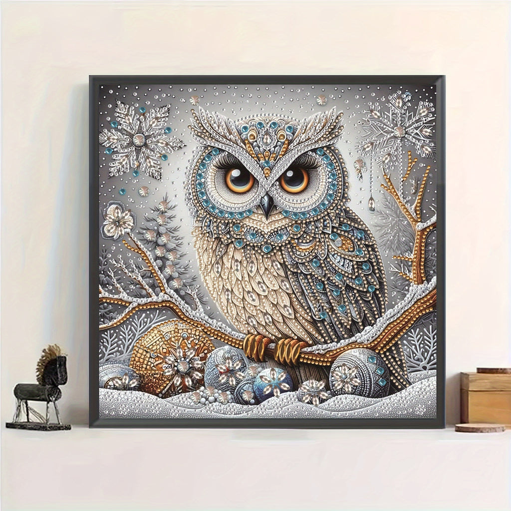 5D Owl Diamond Painting Kit - Adult crafters, gift-givers, home decorators - Irregular, Canvas - Suitable for Home Decor, Party Decor, Gift Giving