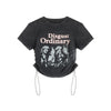 Fashion Retro Distressed Printed Women's Top
