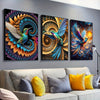 3pcs 15.7*23.6in/40cm*60cm Frameless Modern Watercolor Hummingbird Wall Art Canvas Painting Art for Living Room Cuadros Decor No Frame