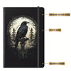 Durable Gothic Bird-Themed Hardcover Journal - Lined, Thick Paper with Inner Pocket for Notes & Writing - Halloween Design - For Students & Writers - Perfect Gift for Halloween