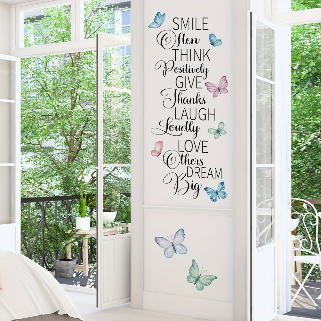 1 Set Smile Detachable Waterproof Self-Adhesive Vinyl Stickers, Suitable For Living Room, Bedroom, Background Wall, Wall Decoration, Home Decoration