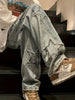 Y2k Baggy Jeans For Men, Hip Hop Grunge Demin Pants Wide Leg Loose Joggers Star Graphic Jeans