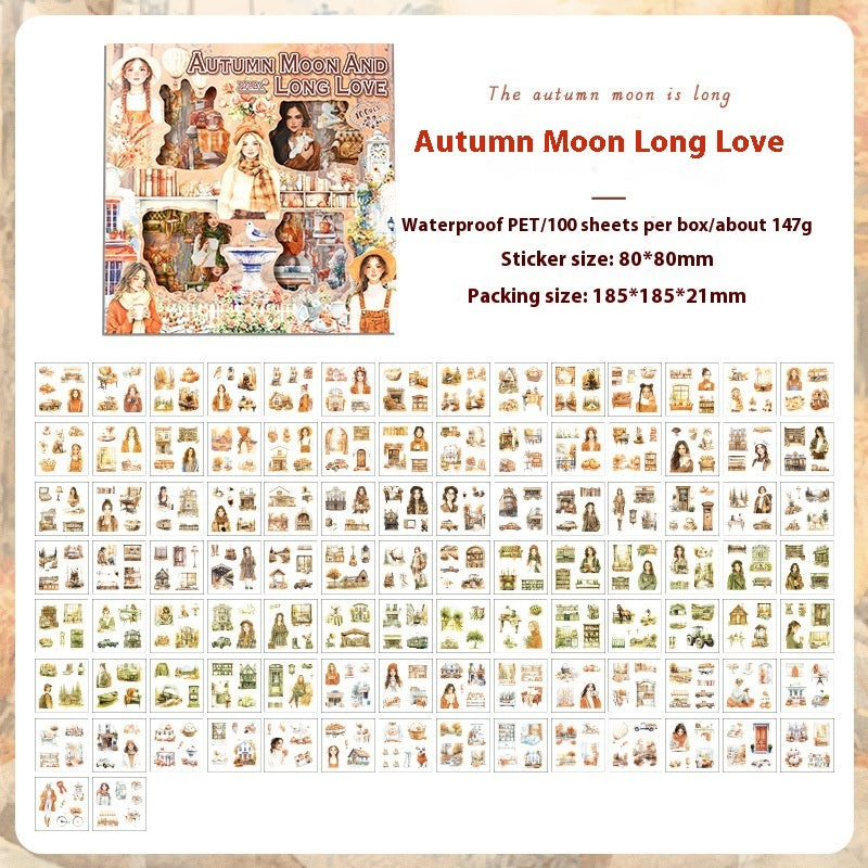 Yuezhen Flower Bloom Four Seasons Pet Sticker Journal Stickers