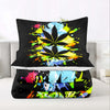 Cannabis Leaves Bedding Set, Hemp Leaves Bedding Weed Comforter Set Queen Size, Boho Comforter Set Queen, Tie Dye Comforter, Rainbow Comforter, Maple Leaf Bedding Set (Not Including Duvet Cover And Pillow Core)