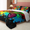 3Pcs Motocross Bedding Set, Dirt Bike Comforter Set, Extreme Sports Bedding, Motorcycle Racer Comforter Set Motocross Comforter Motor Vehicles Biker For Men, 1 Quilt 2 Pillowcases