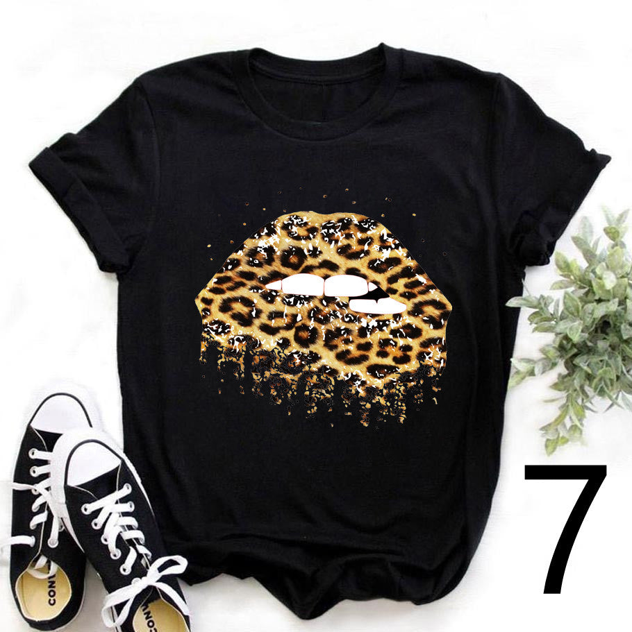 Women's Printed Loose Bottoming Shirt Top