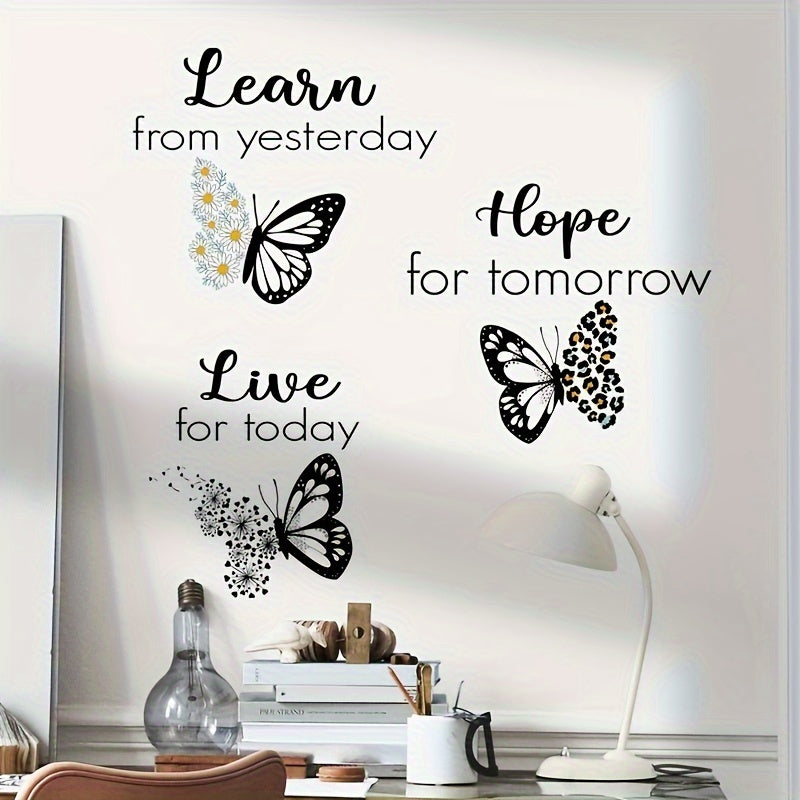 Self-Adhesive & Reusable Butterfly Wall Sticker - Teenagers and Adults - Single Use, Vinyl, Self-adhesive, 14+, Perfect for Home Accents, Workspace, Learning Environment