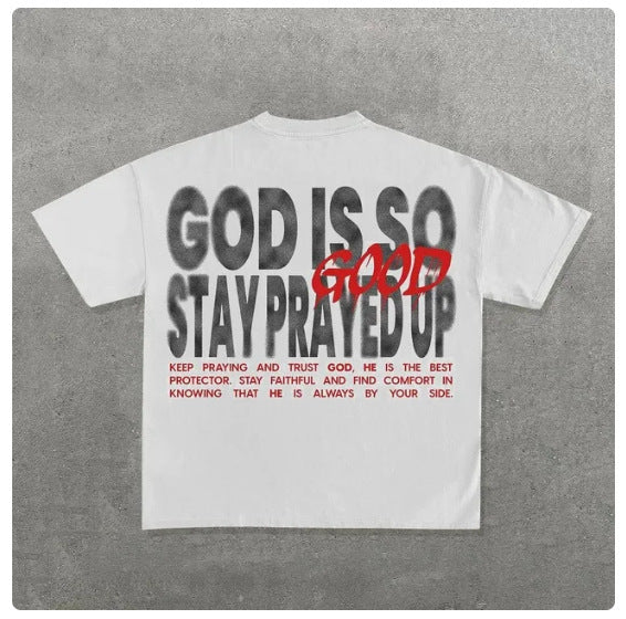Hip Hop Pattern Printed T-shirt Large Profile Gothic Top