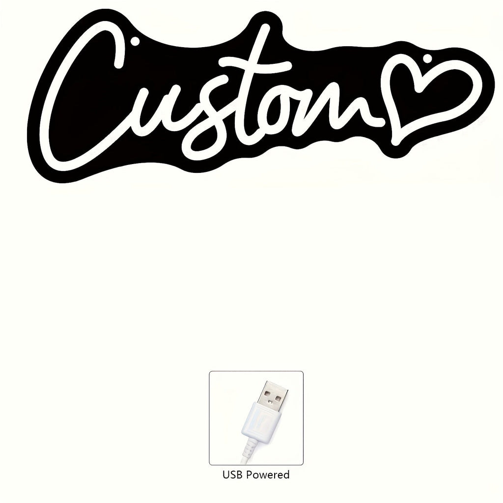 Custom Neon Sign Decor - Homeowners, Party Planners, Event Decorators, Gift Givers - Dimmable, Wall mount, Push Button Type, LED Lights, USB - Suitable for Bedroom, Party, Wedding