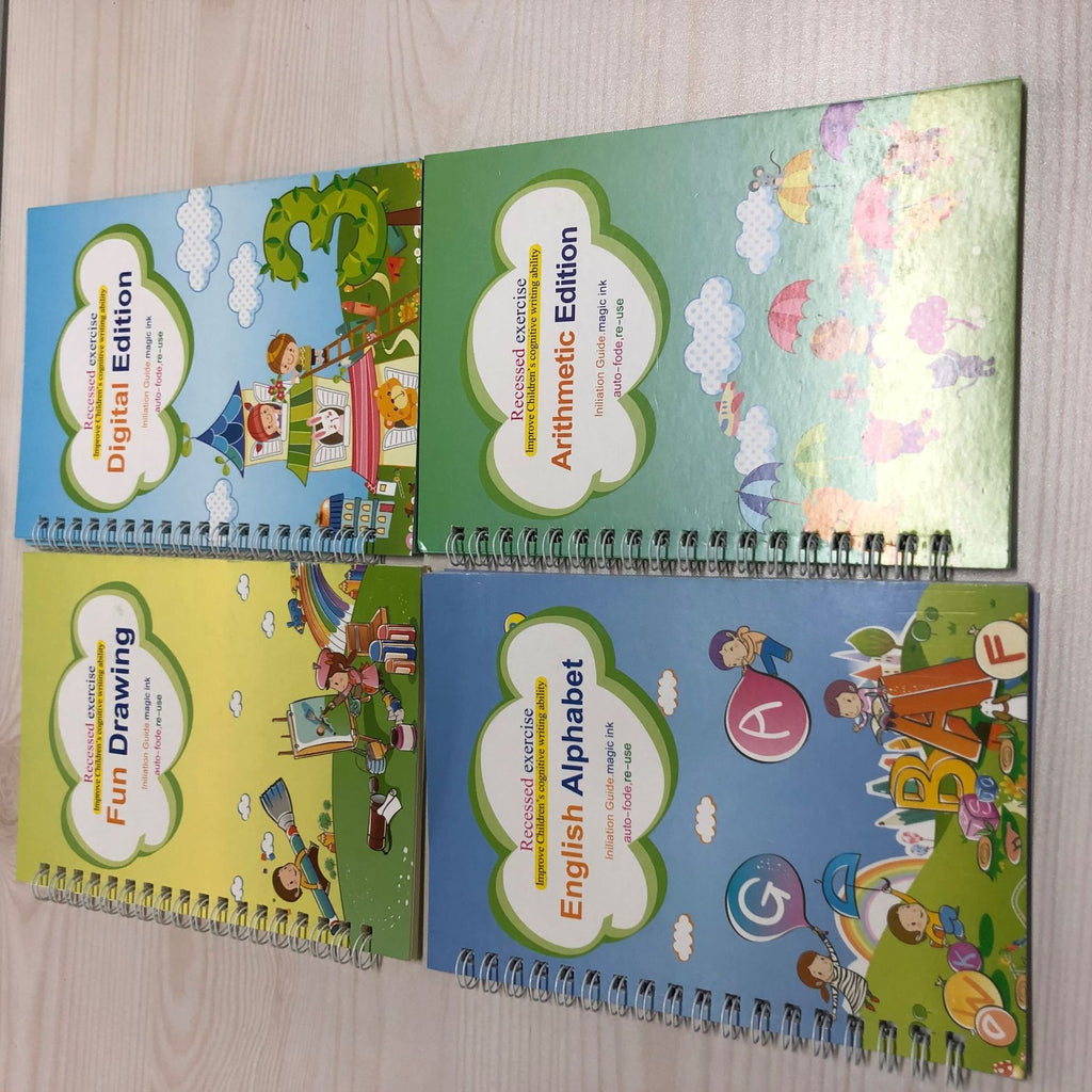 Sank Magic Practice Copybook no erase children's poster in English grooved poster