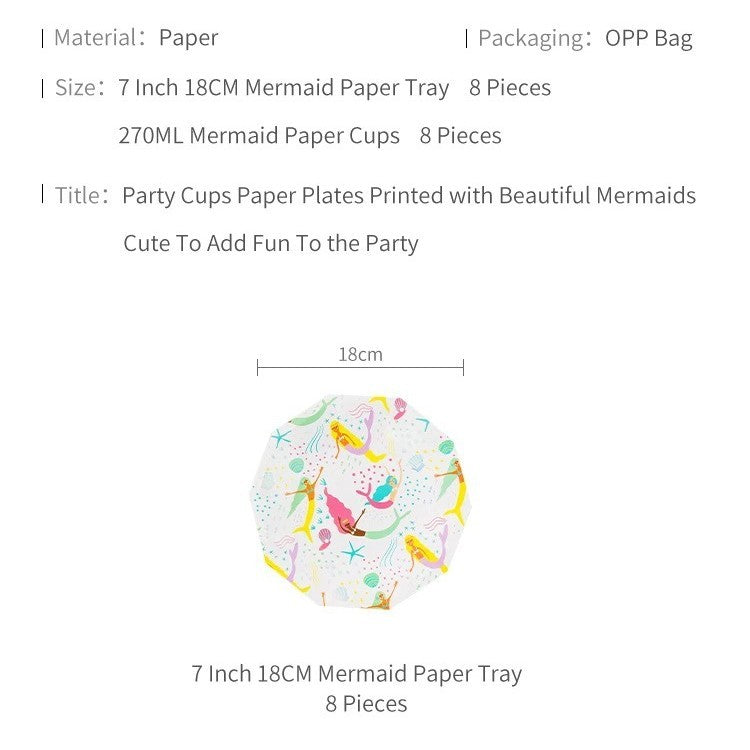 Decagon Mermaid Party Supplies Paper Pallet