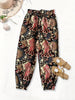 Chic and Durable Floral Print Baggy Joggers: Comfortable, Easy-Care Women's Pants with Pockets for All Seasons