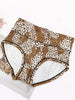 4pcs Breathable Leopard Print High Waist Panties, Comfy Women's Lingerie & Underwear Intimates