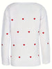 Romantic Heart Print Long Sleeve Sweater for Women - Casual V Neck Fall Winter Cozy Knitwear