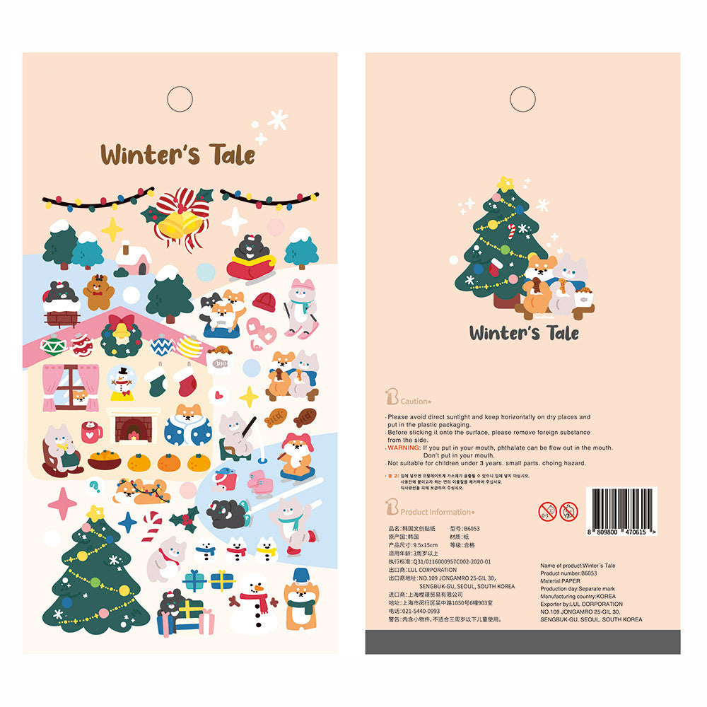 Snowman Gugu Card Handbook Journal Decorative Sticker