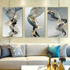 3pcs Modern Abstract Ribbon Canvas Prints, Vibrant Nordic Wall Art for Bedroom & Living Room Decor - Eye-Catching Design, High-Definition, Fade-Resistant, Printed Posters, 40cm*60cm, No Frame