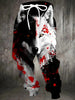 Men's 3D Wolf Print Casual Joggers - 100% Polyester Knit Fabric, Regular Fit, All Over Graphic Design, Slight Stretch - For Men - Suitable for Casual Wear, Sports & Loungewear - Great Gift for Fashionable Guys