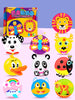Creative Paper Cups And Plates Stickers For Educational Non-woven Kindergarten Art Area