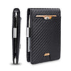 Men's Card Holder Fiber Leather Money Clip Wallet