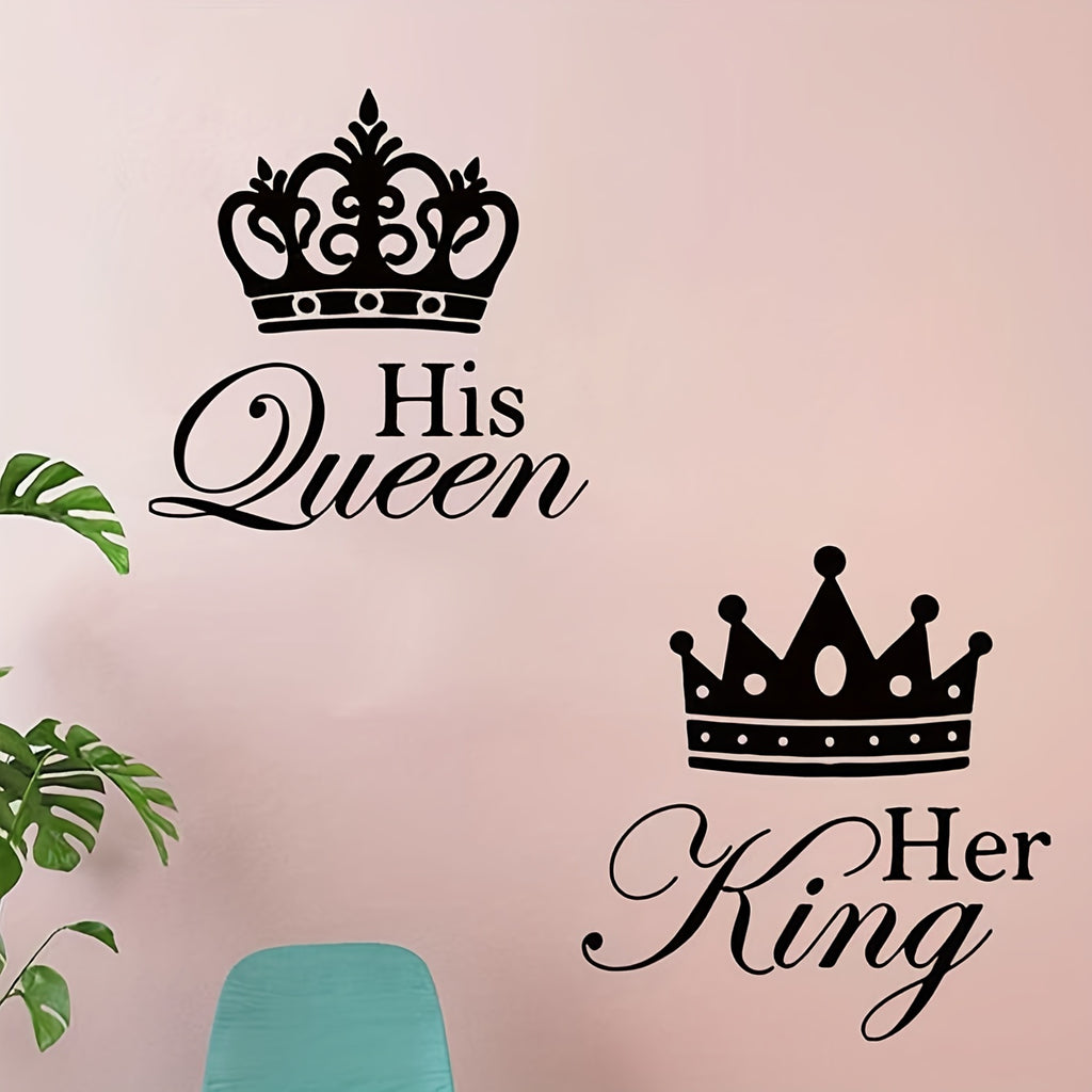 Regal Crown Wall Sticker - Homeowners, Interior Designers, and DIY Enthusiasts - Embellishment, Feature, Patterned, Reusability, Shape, Style, Theme, Substance, Surface Recommendation, Feature, Installation,