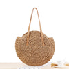 Straw bow crossbody woven bag