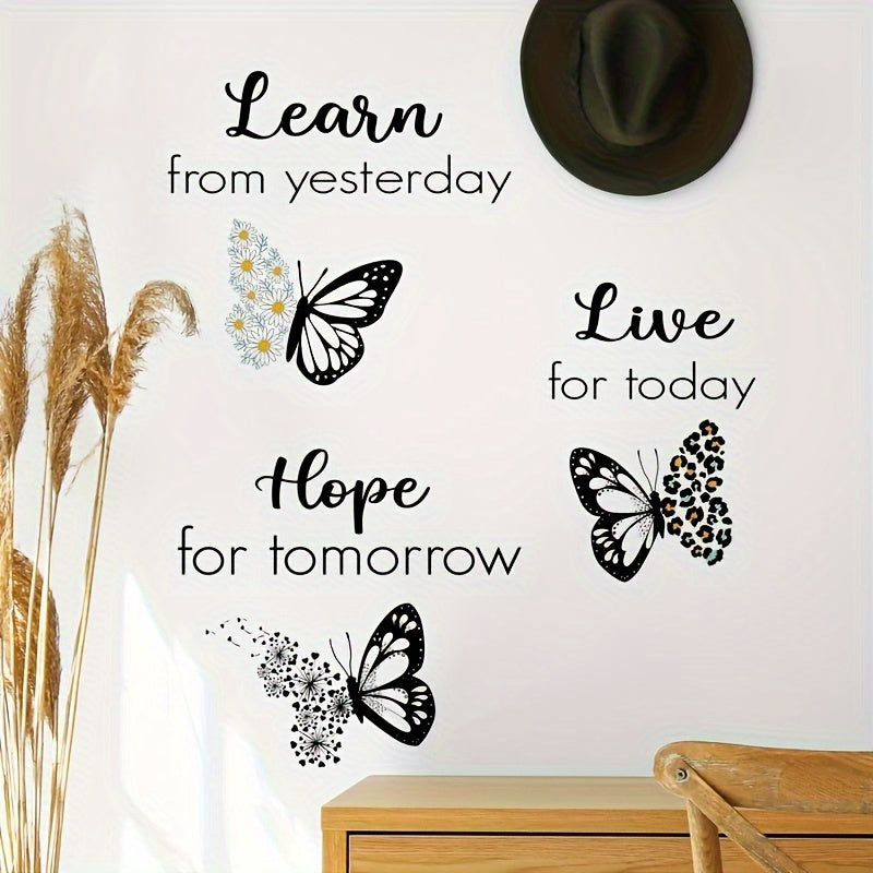 Self-Adhesive & Reusable Butterfly Wall Sticker - Teenagers and Adults - Single Use, Vinyl, Self-adhesive, 14+, Perfect for Home Accents, Workspace, Learning Environment