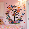 A set of two 11.81*35.43inch*2pcs creative butterfly wall stickers for bedroom living room background wall home decoration stickers self-adhesive MS2540-KN