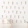 Simple Flowers Wall Stickers Living Room Bedroom Wall Decoration Stickers