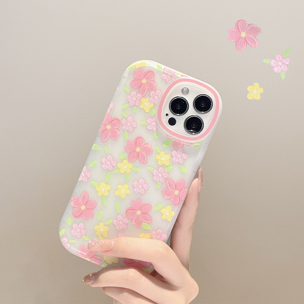 Fashion Simple Floral Mobile Phone Protective Case