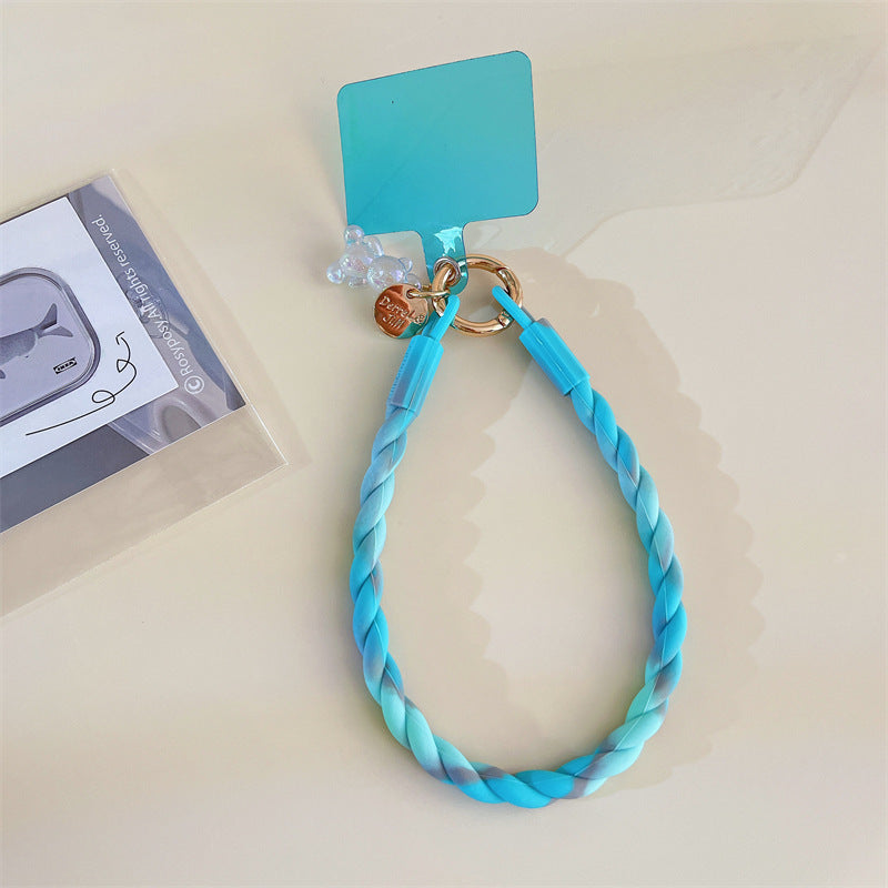 Short Mobile Phone Lanyard Luminous Bear Pendant Clip Anti-lost Wrist Strap Ornaments Universal Phone Pendant Portable Women