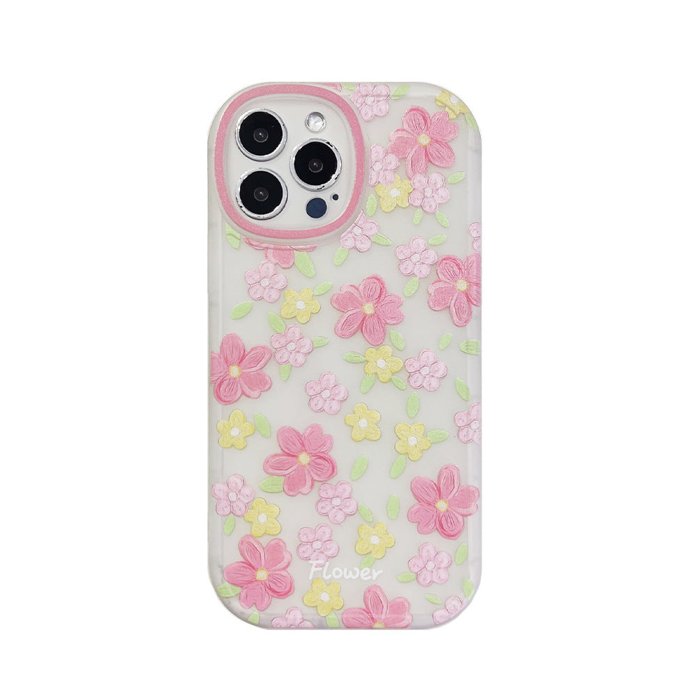 Fashion Simple Floral Mobile Phone Protective Case